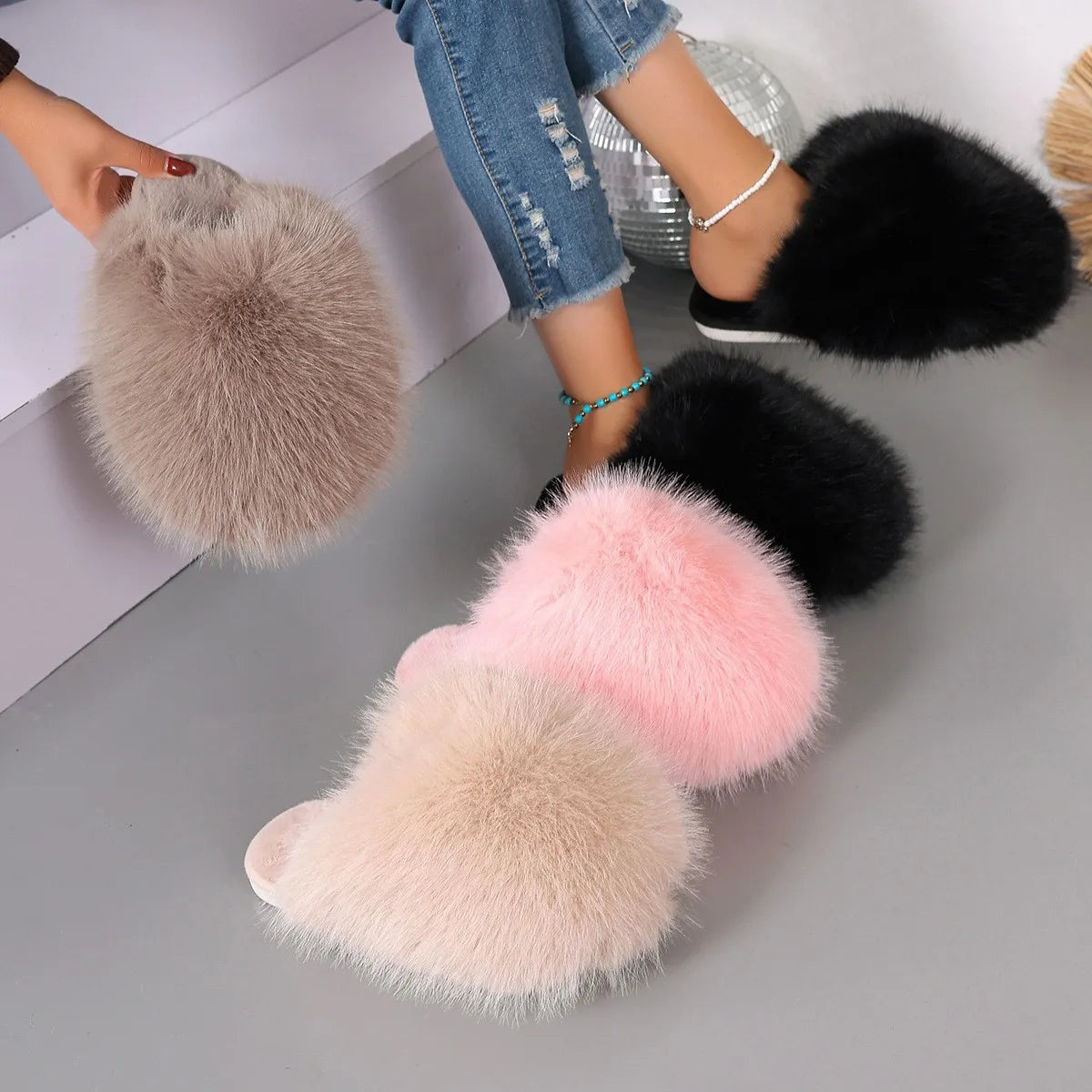 Nuvrali™ Fur Slippers